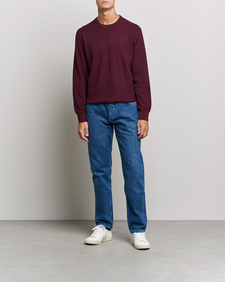 Homme | Pulls Et Tricots | Polo Ralph Lauren | Textured Crew Neck Sweater Aged Wine Heather