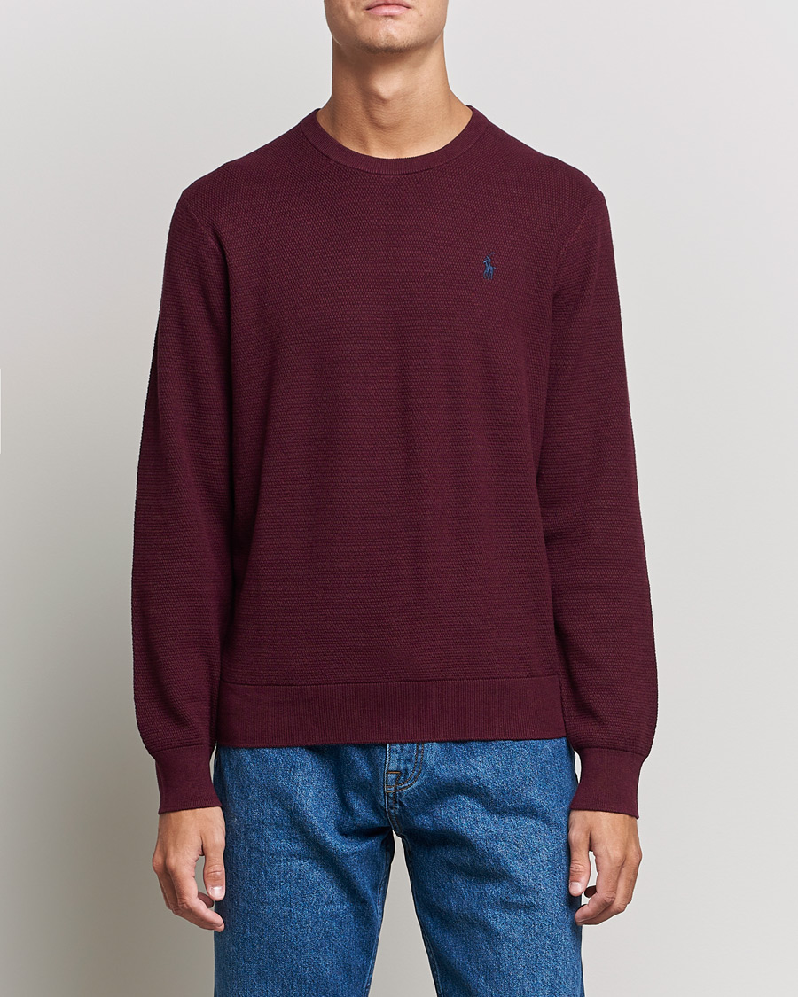 Homme | Pulls Et Tricots | Polo Ralph Lauren | Textured Crew Neck Sweater Aged Wine Heather