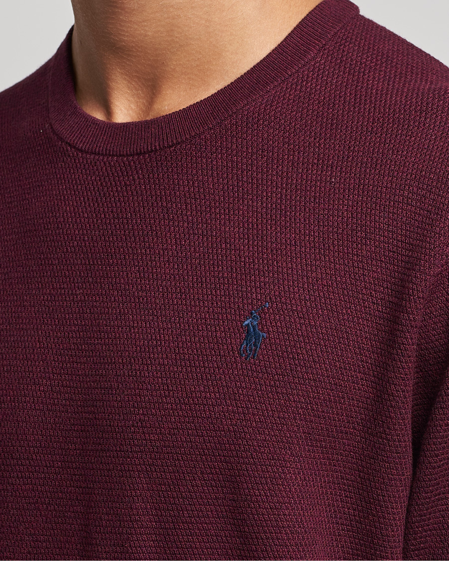 Homme | Pulls Et Tricots | Polo Ralph Lauren | Textured Crew Neck Sweater Aged Wine Heather