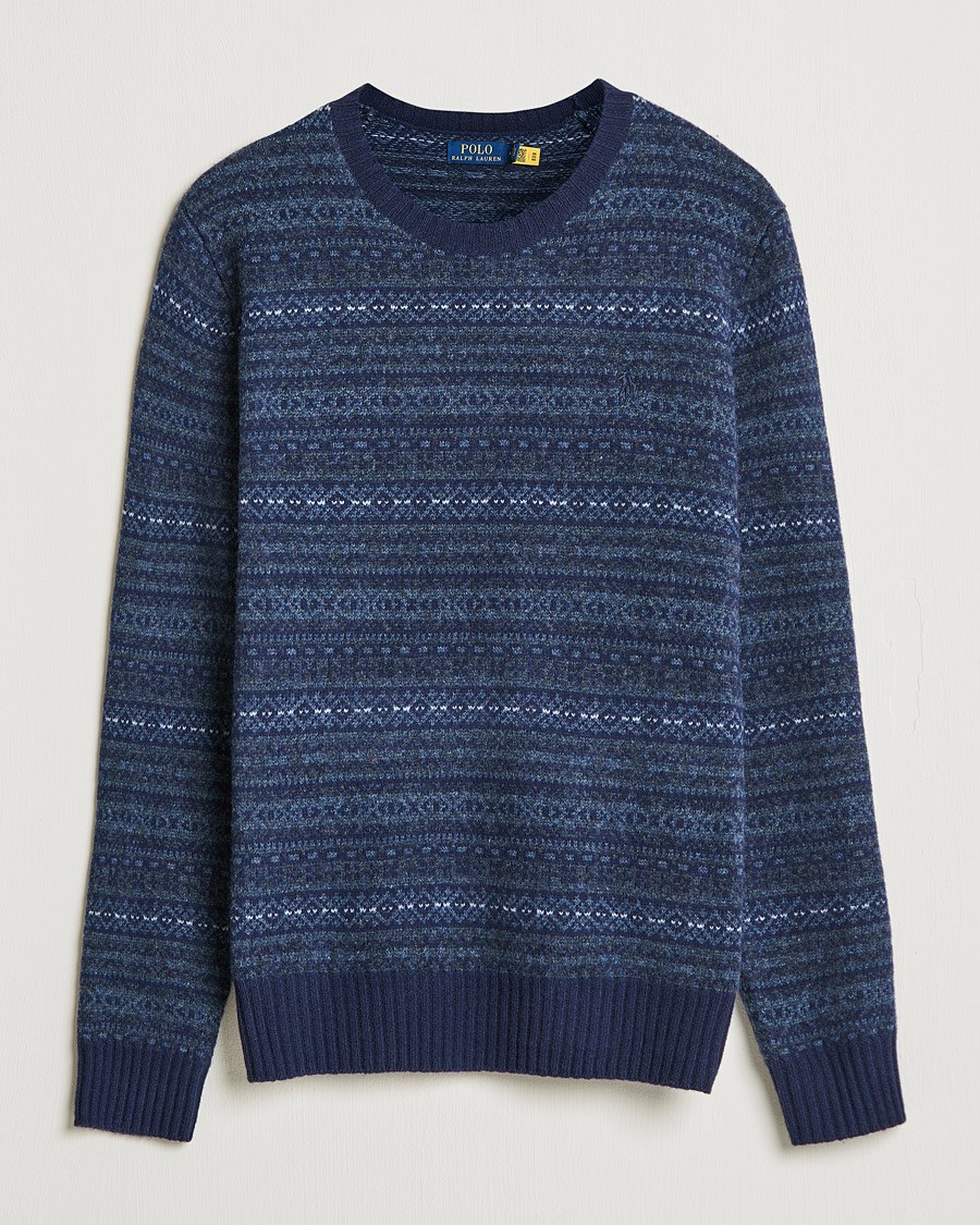 Homme | Pulls Et Tricots | Polo Ralph Lauren | Wool/Cashmere Fairisle Knitted Sweater Navy