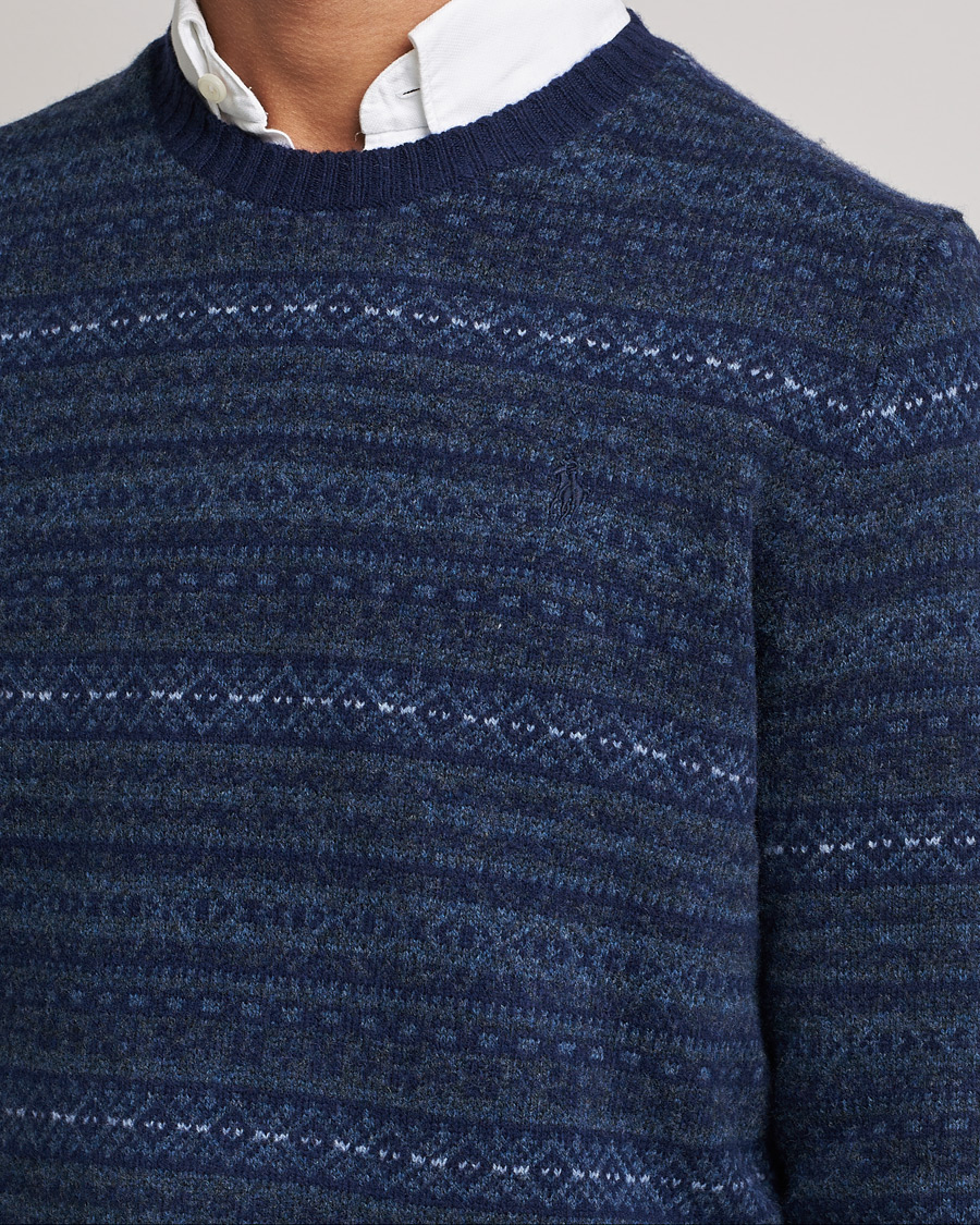 Homme | Pulls Et Tricots | Polo Ralph Lauren | Wool/Cashmere Fairisle Knitted Sweater Navy