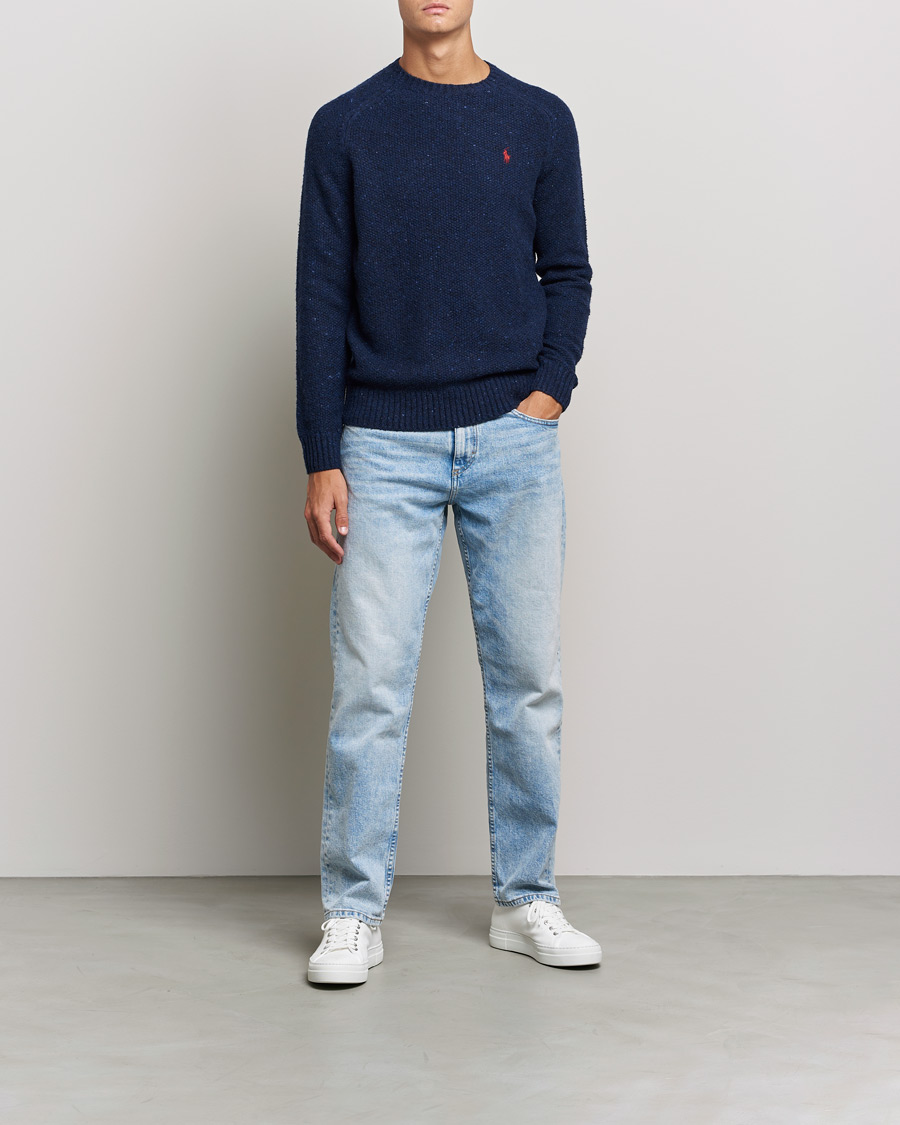 Homme | Pulls Et Tricots | Polo Ralph Lauren | Wool Donegal Knitted Sweater Navy