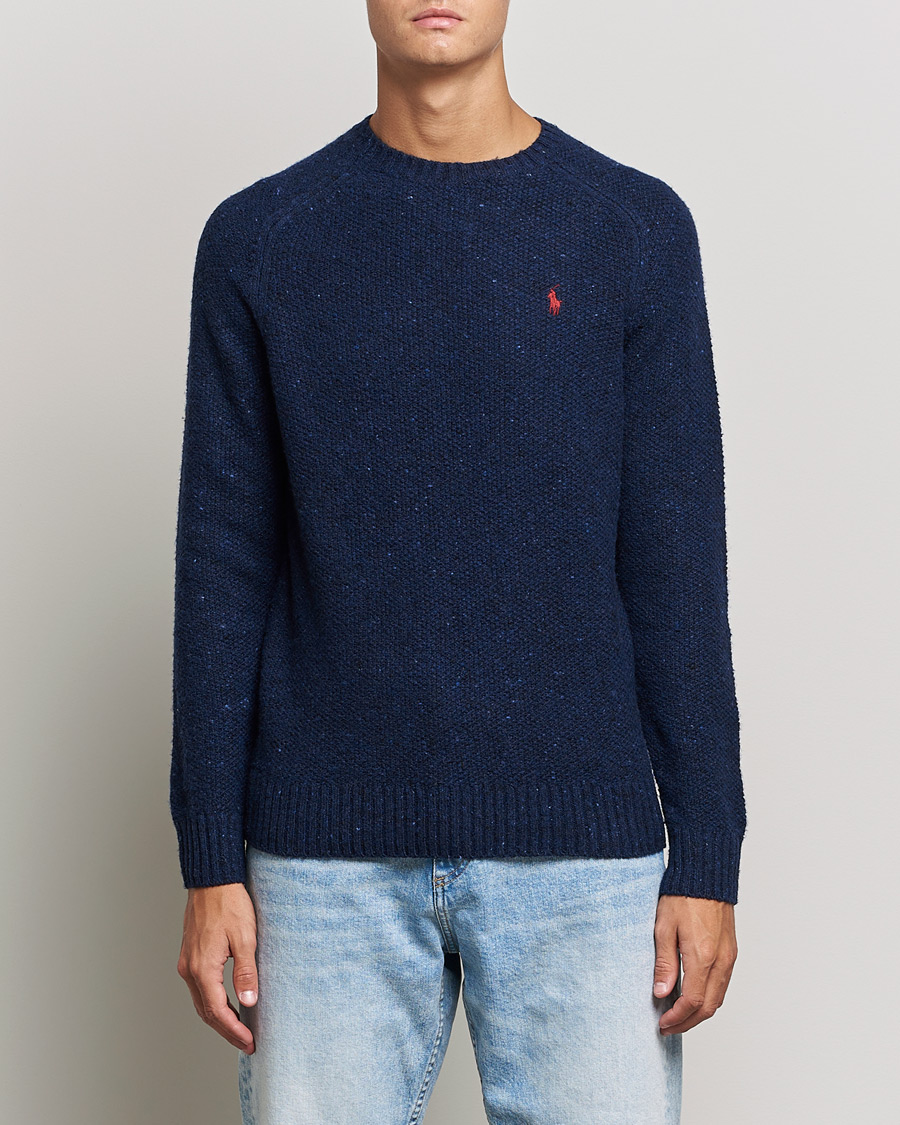 Homme | Pulls Et Tricots | Polo Ralph Lauren | Wool Donegal Knitted Sweater Navy