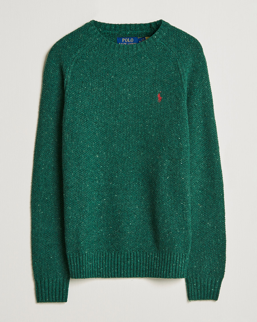 Homme | Pulls Et Tricots | Polo Ralph Lauren | Wool Donegal Knitted Sweater Forest Green