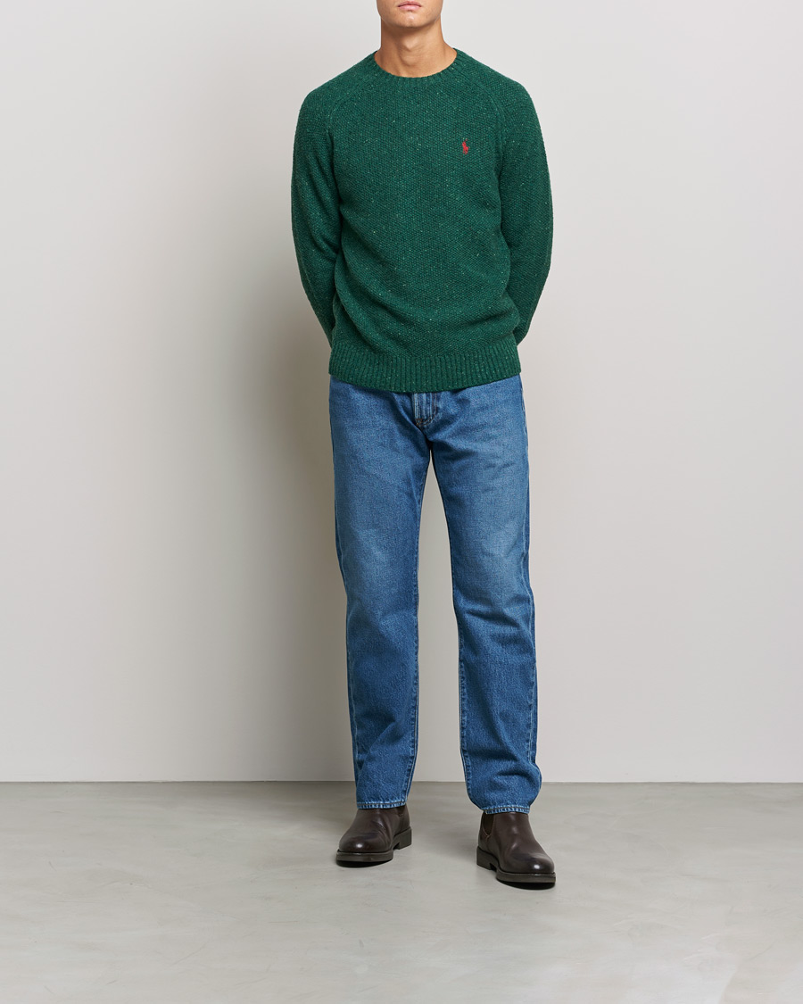 Homme | Pulls Et Tricots | Polo Ralph Lauren | Wool Donegal Knitted Sweater Forest Green