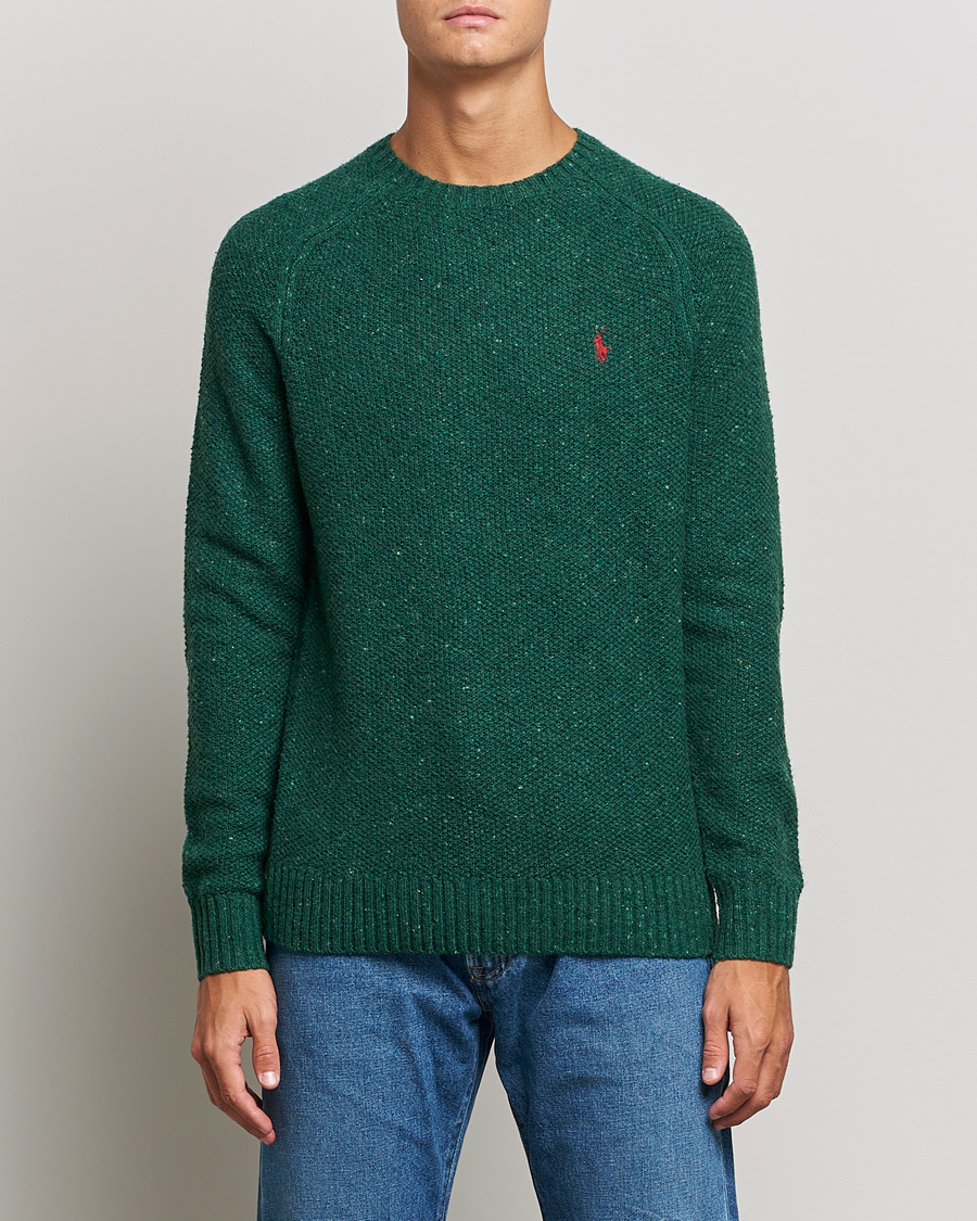 Homme | Pulls Et Tricots | Polo Ralph Lauren | Wool Donegal Knitted Sweater Forest Green