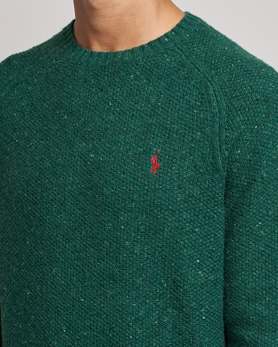 Homme | Pulls Et Tricots | Polo Ralph Lauren | Wool Donegal Knitted Sweater Forest Green