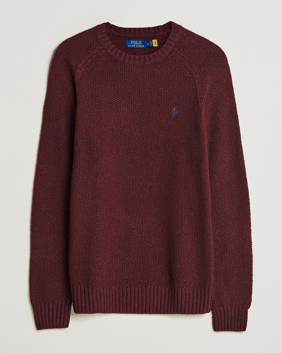 Homme | Pulls Et Tricots | Polo Ralph Lauren | Wool Donegal Knitted Sweater Burgundy