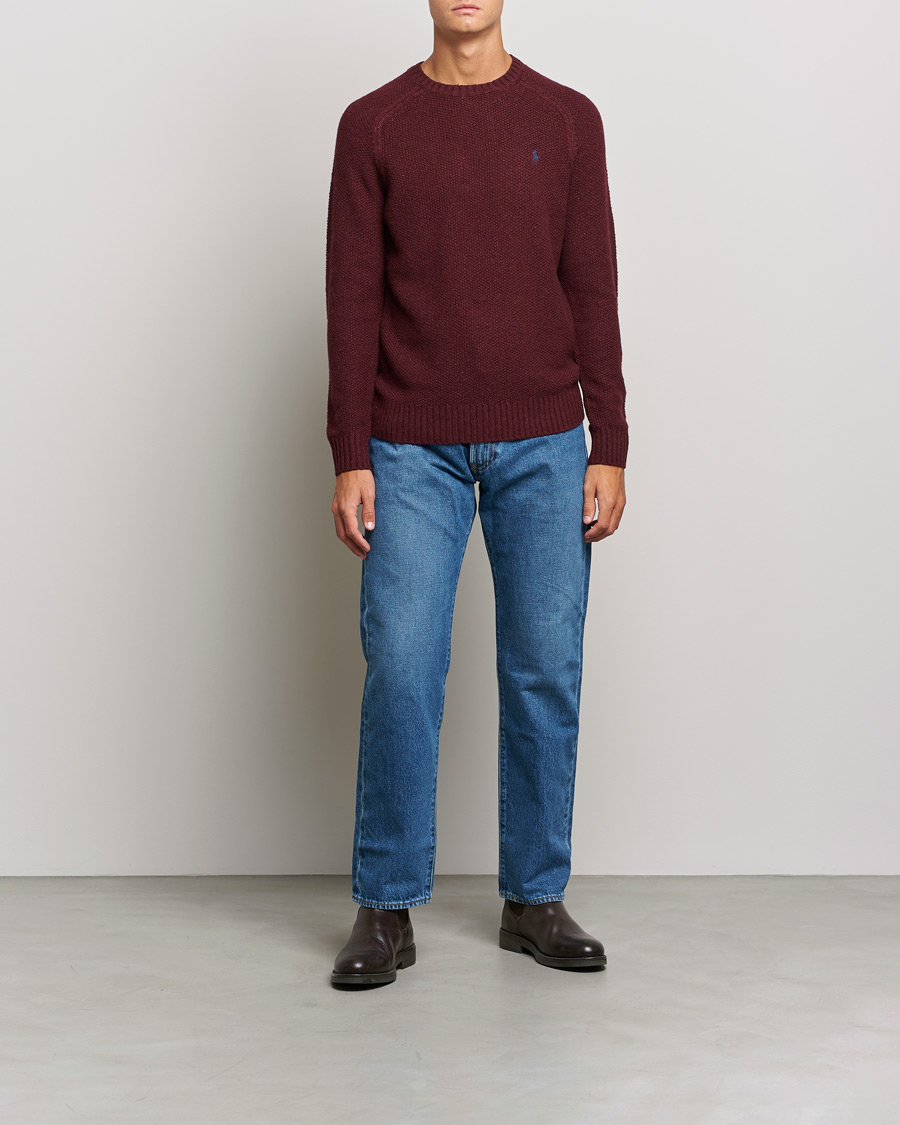 Homme | Pulls Et Tricots | Polo Ralph Lauren | Wool Donegal Knitted Sweater Burgundy