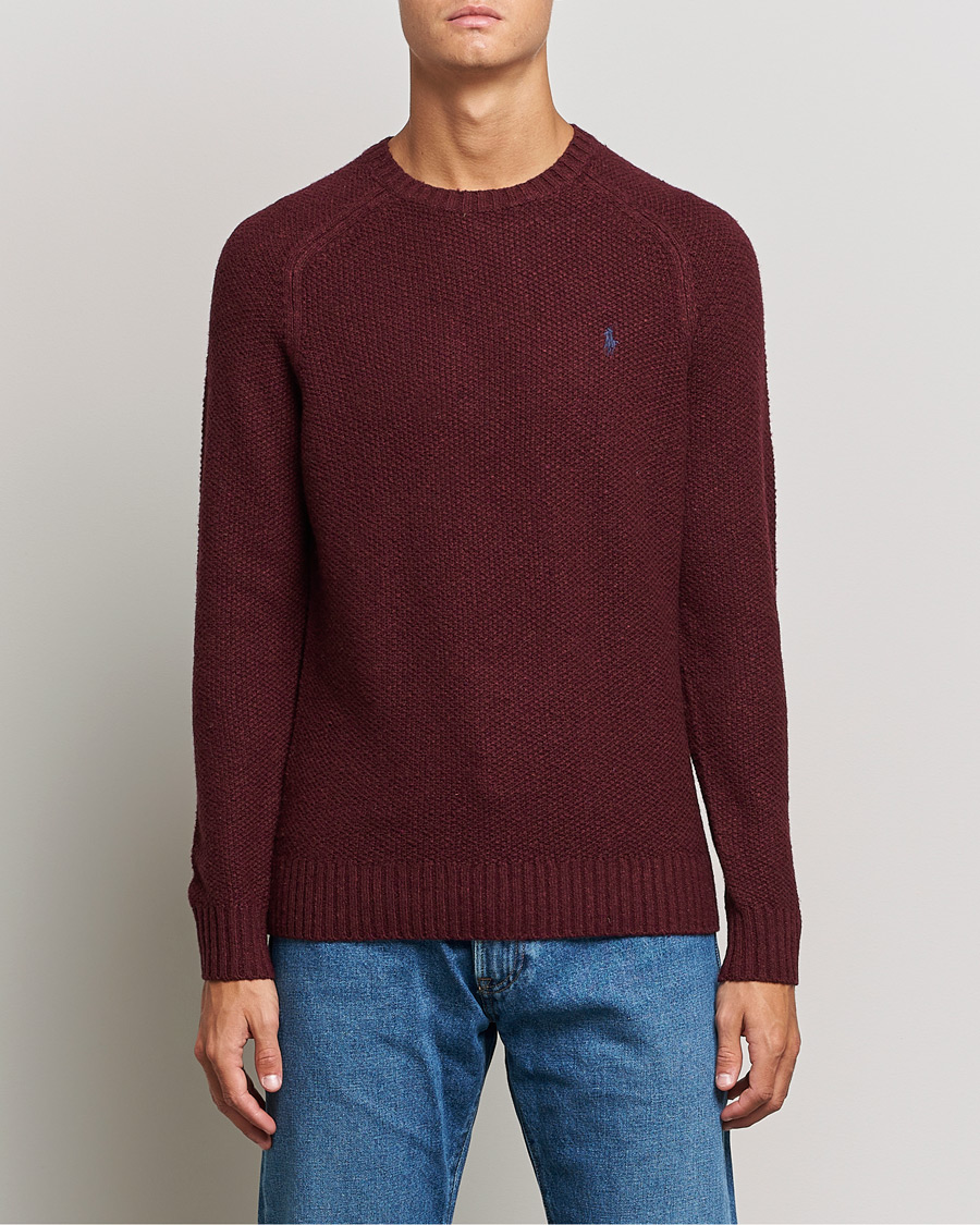 Homme | Pulls Et Tricots | Polo Ralph Lauren | Wool Donegal Knitted Sweater Burgundy