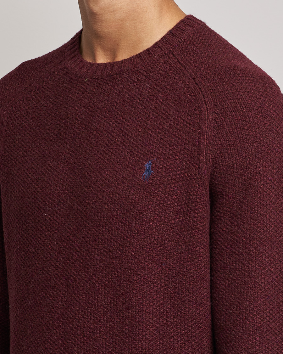 Homme | Pulls Et Tricots | Polo Ralph Lauren | Wool Donegal Knitted Sweater Burgundy