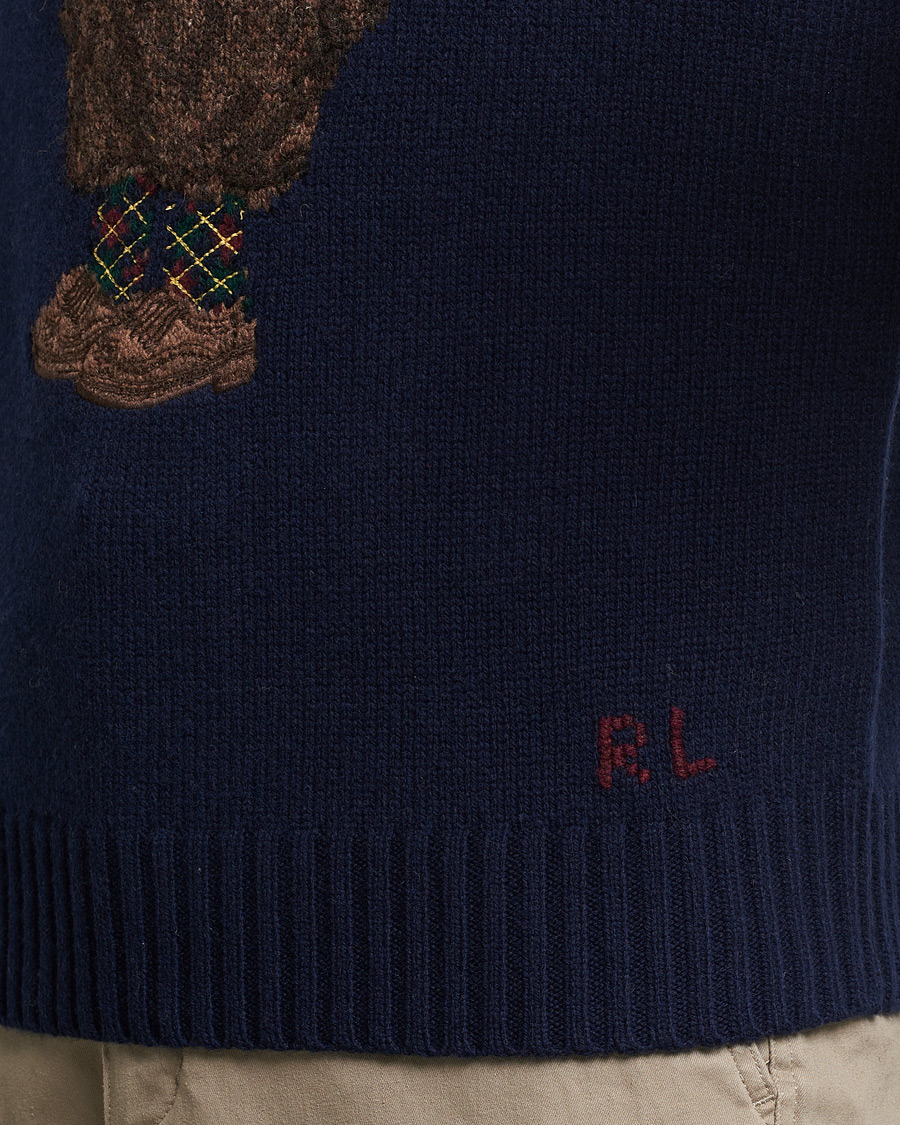 Homme | Pulls Et Tricots | Polo Ralph Lauren | Wool Heritage Bear Knitted Sweater Navy