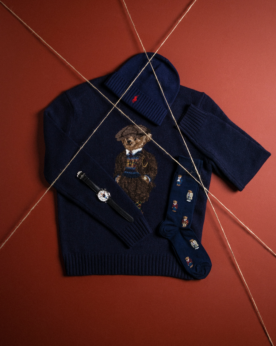 Homme | Pulls Et Tricots | Polo Ralph Lauren | Wool Heritage Bear Knitted Sweater Navy