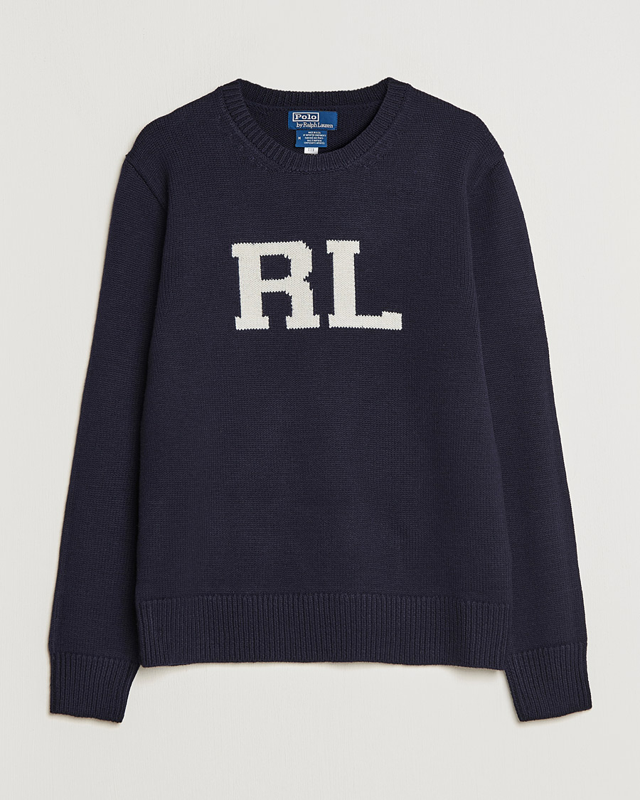 Homme | Pulls Et Tricots | Polo Ralph Lauren | Wool Logo Knitted Sweater Hunter Navy