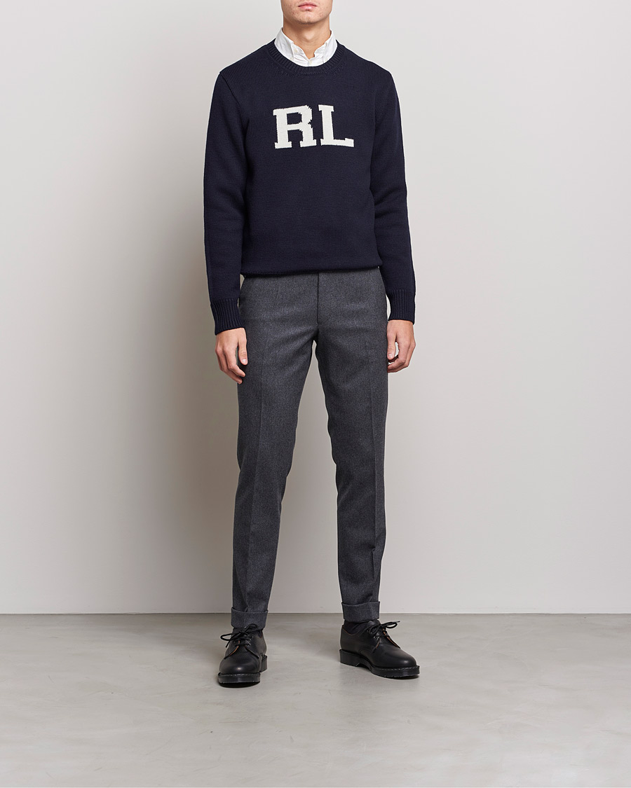 Homme | Pulls Et Tricots | Polo Ralph Lauren | Wool Logo Knitted Sweater Hunter Navy