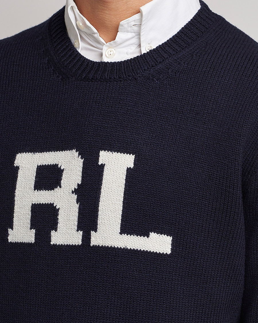 Homme | Pulls Et Tricots | Polo Ralph Lauren | Wool Logo Knitted Sweater Hunter Navy