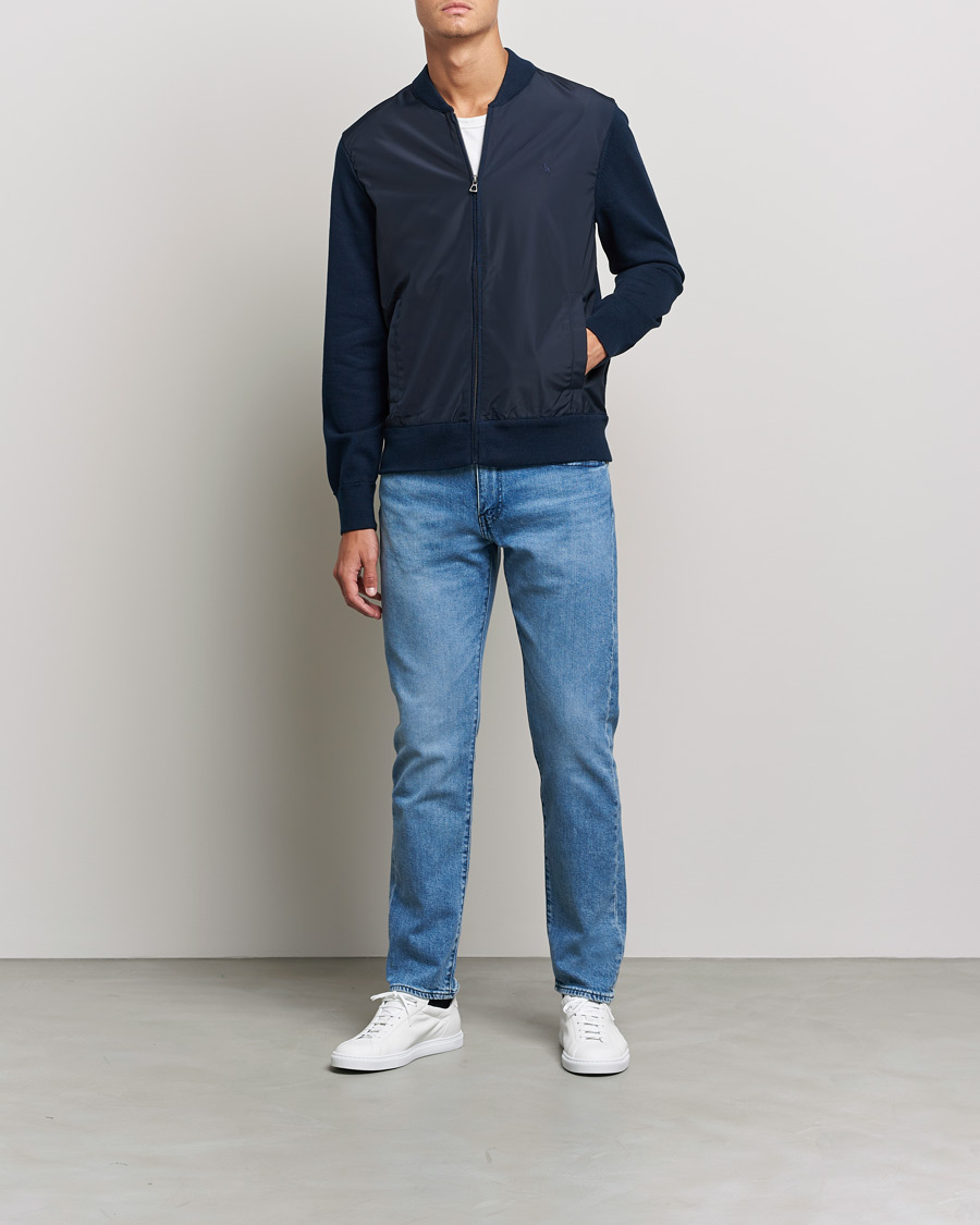 Homme | Pulls Et Tricots | Polo Ralph Lauren | Cotton Hybrid Full-Zip Sweater Piper Navy