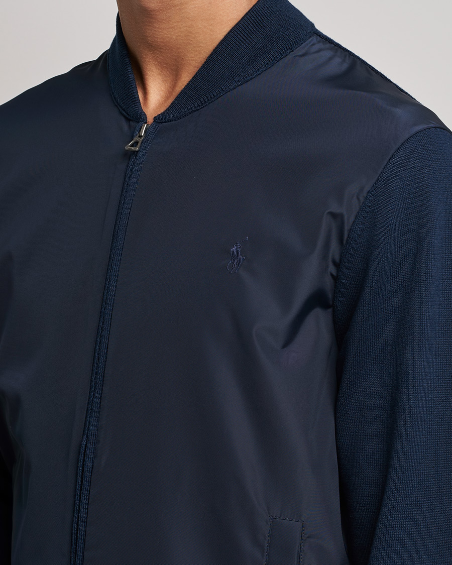 Homme | Pulls Et Tricots | Polo Ralph Lauren | Cotton Hybrid Full-Zip Sweater Piper Navy