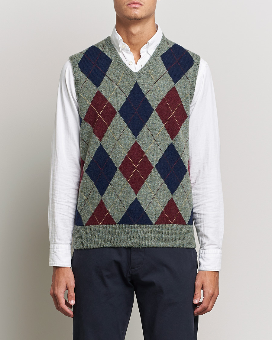 Homme | Pulls Et Tricots | Polo Ralph Lauren | Wool Argyle Vest Green Multi