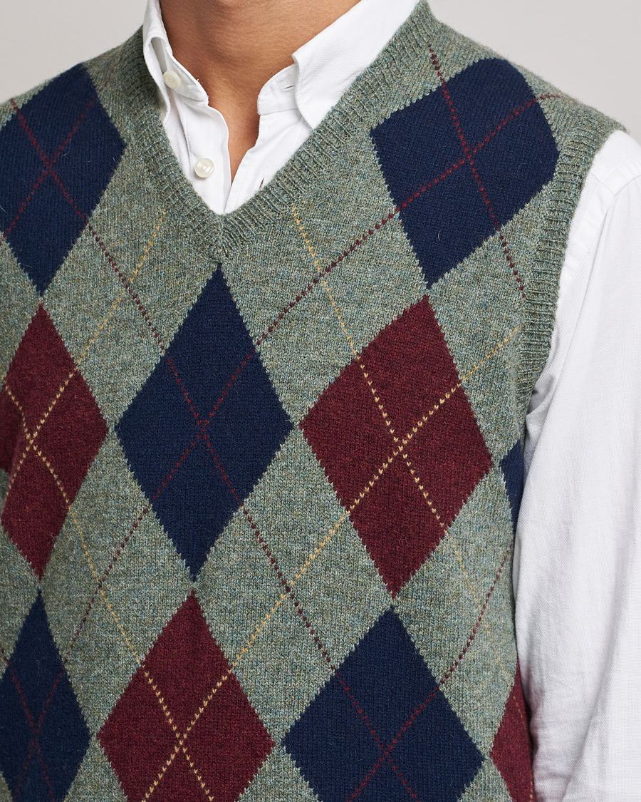 Homme | Pulls Et Tricots | Polo Ralph Lauren | Wool Argyle Vest Green Multi