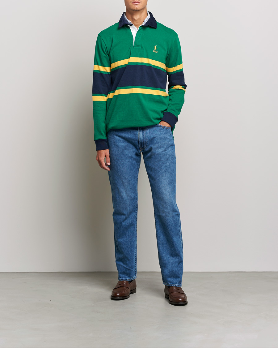 Homme | Pulls Et Tricots | Polo Ralph Lauren | Jersey Striped Rugger Athletic Green