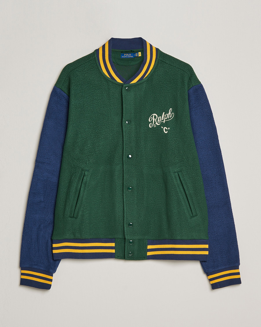 Homme | Manteaux Et Vestes | Polo Ralph Lauren | Nylon Baseball Jacket College Green/Cruies Navy