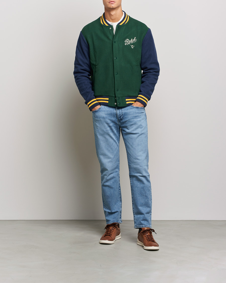 Homme | Manteaux Et Vestes | Polo Ralph Lauren | Nylon Baseball Jacket College Green/Cruies Navy