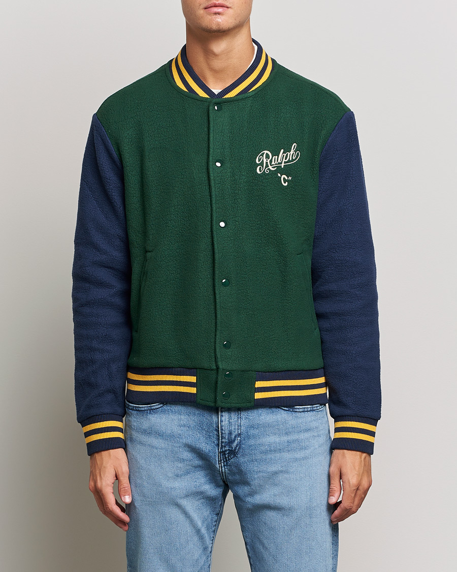 Homme | Manteaux Et Vestes | Polo Ralph Lauren | Nylon Baseball Jacket College Green/Cruies Navy