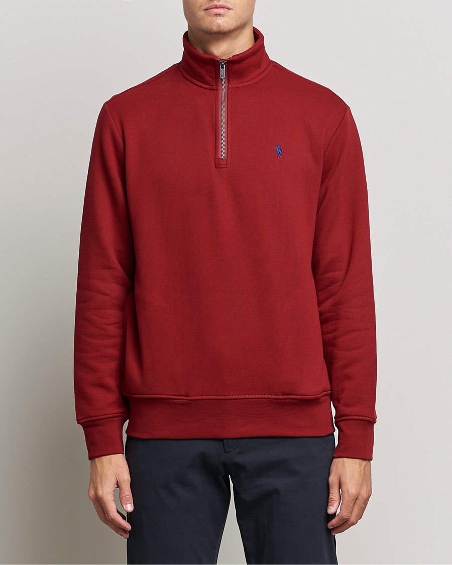 Homme | Pulls Et Tricots | Polo Ralph Lauren | Fleece Jersey Half Zip Holiday Red