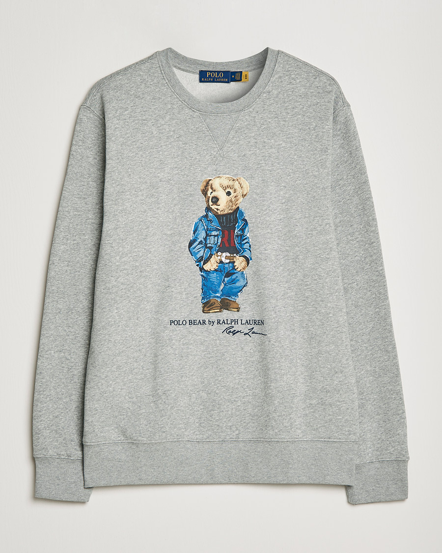 Homme | Pulls Et Tricots | Polo Ralph Lauren | Printed Denim Bear Sweatshirt Andover Heather
