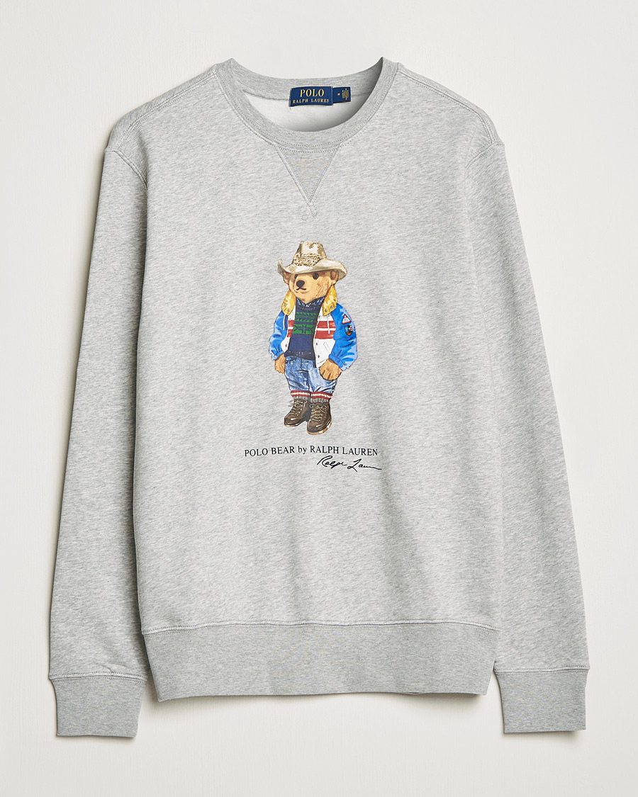 Homme | Pulls Et Tricots | Polo Ralph Lauren | Printed Denim Bear Sweatshirt Andover Heather