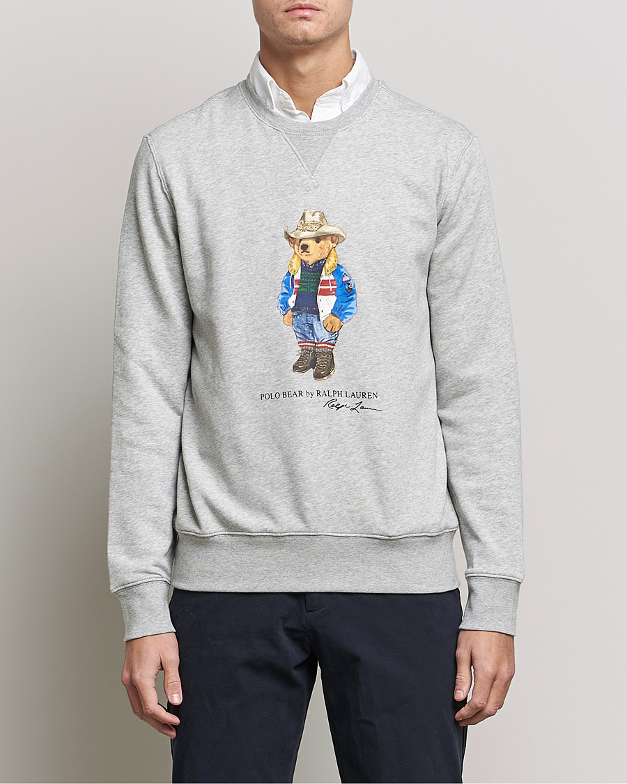 Homme | Pulls Et Tricots | Polo Ralph Lauren | Printed Denim Bear Sweatshirt Andover Heather