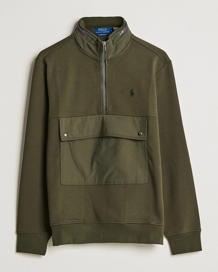 Homme | Pulls Et Tricots | Polo Ralph Lauren | Double Knit Pocket Half Zip Sweater Company Olive