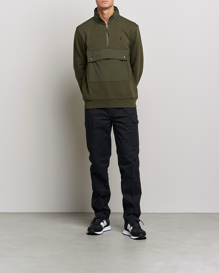 Homme | Pulls Et Tricots | Polo Ralph Lauren | Double Knit Pocket Half Zip Sweater Company Olive