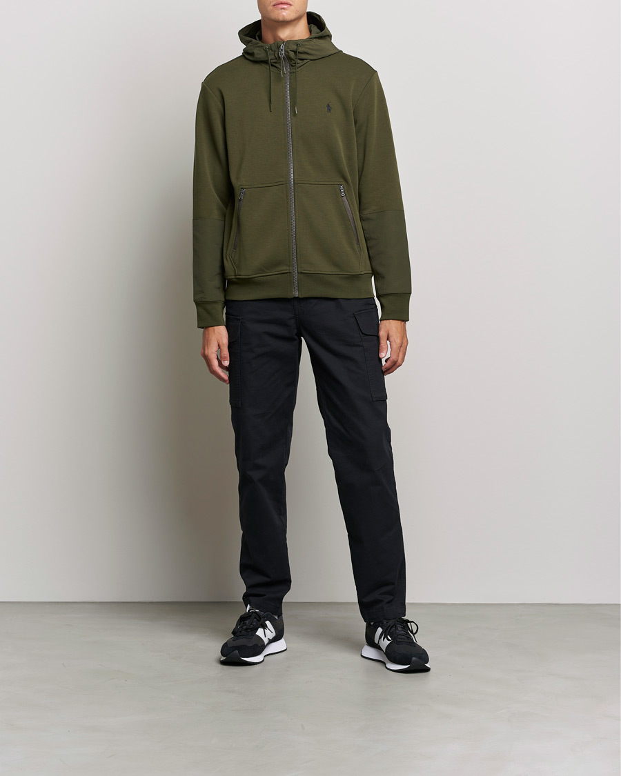 Homme | Pulls Et Tricots | Polo Ralph Lauren | Double Knit Full Zip Hoodie Army Olive