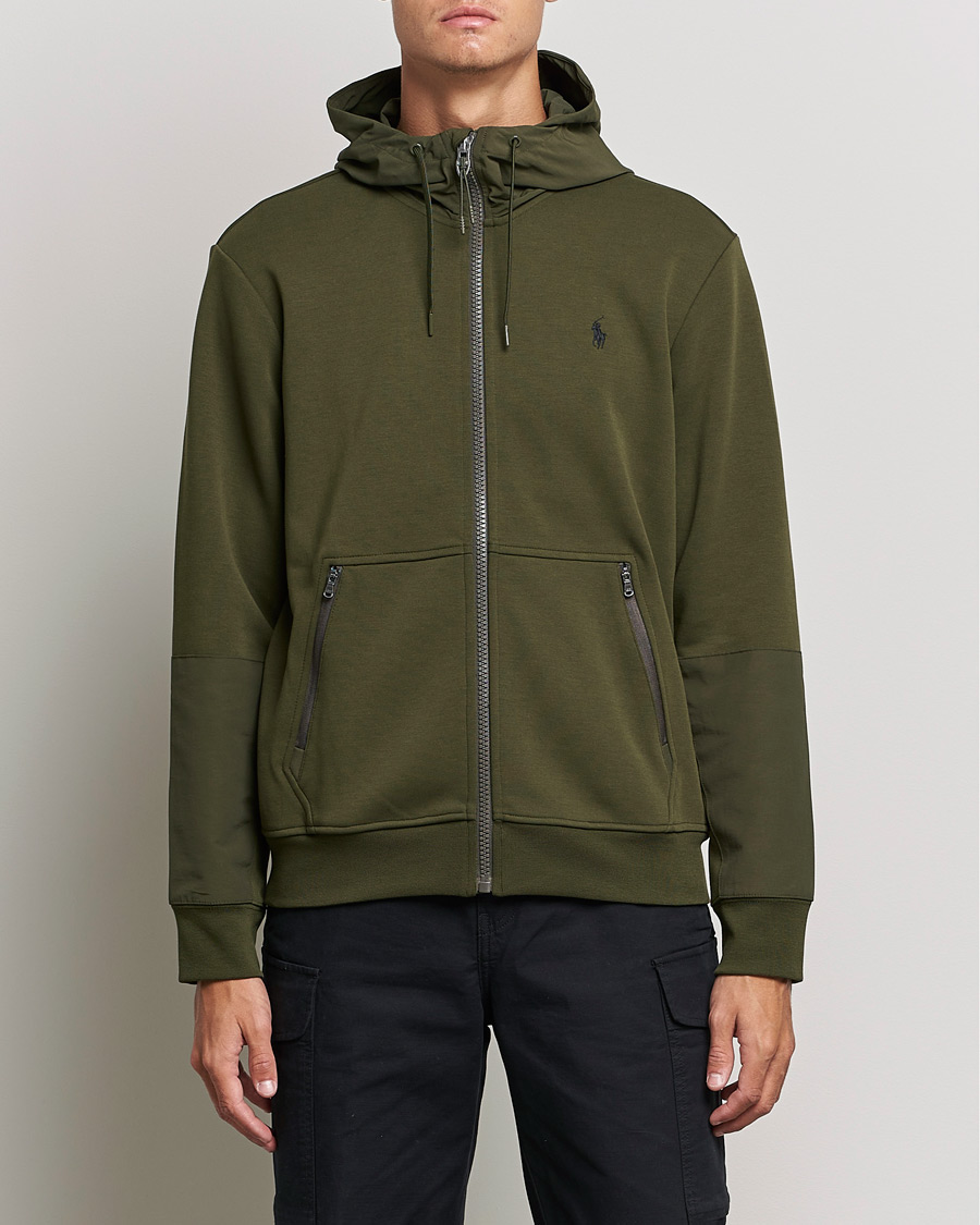Homme | Pulls Et Tricots | Polo Ralph Lauren | Double Knit Full Zip Hoodie Army Olive