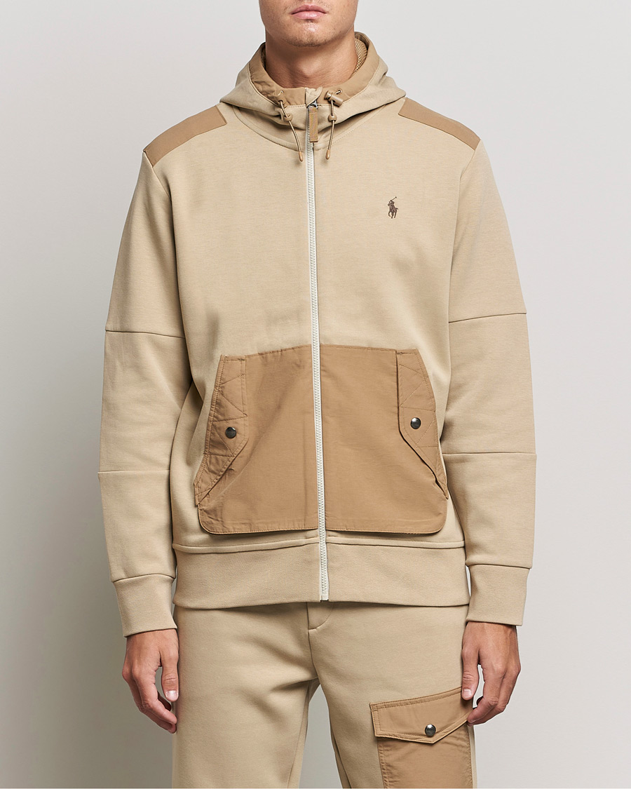 Homme | Pulls Et Tricots | Polo Ralph Lauren | Double Knit Full Zip Hoodie Classic Khaki