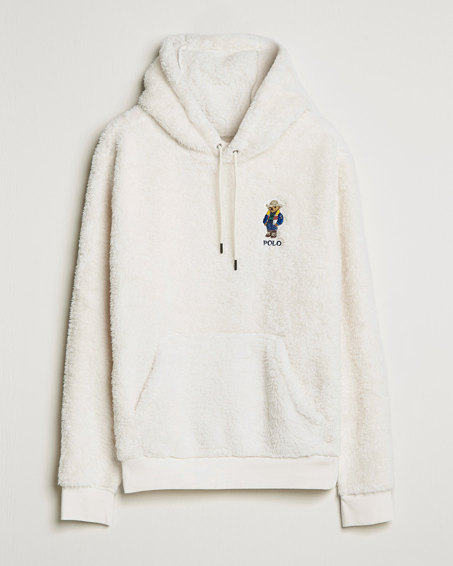Homme | Pulls Et Tricots | Polo Ralph Lauren | Curly Sherpa Bear Hoodie Antique Cream