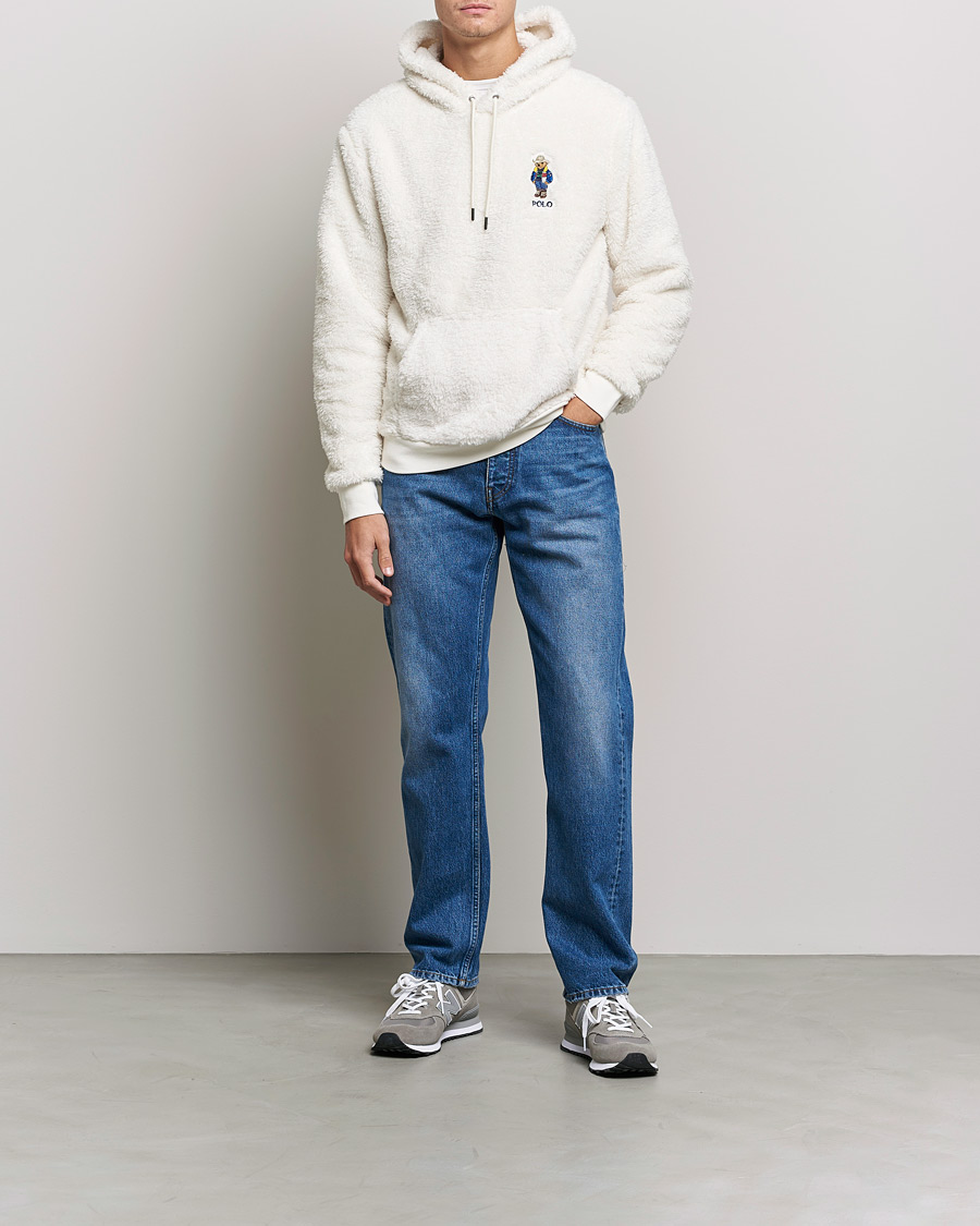 Homme | Pulls Et Tricots | Polo Ralph Lauren | Curly Sherpa Bear Hoodie Antique Cream
