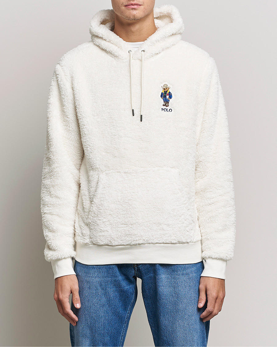 Homme | Pulls Et Tricots | Polo Ralph Lauren | Curly Sherpa Bear Hoodie Antique Cream