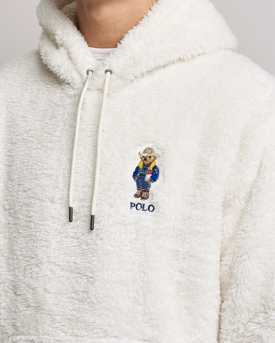 Homme | Pulls Et Tricots | Polo Ralph Lauren | Curly Sherpa Bear Hoodie Antique Cream