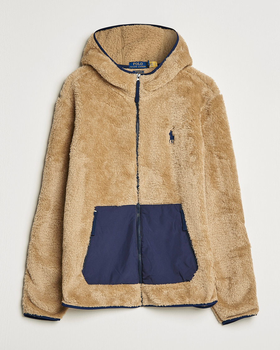 Homme | Pulls Et Tricots | Polo Ralph Lauren | Curly Sherpa Full Zip Hoodie Vintage Khaki