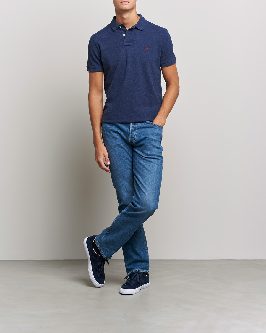 Homme | Polos | Polo Ralph Lauren | Custom Slim Fit Polo Spring Navy Heather