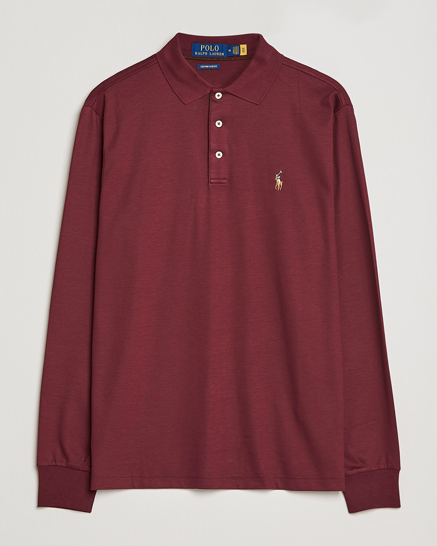 Homme | Pulls Et Tricots | Polo Ralph Lauren | Luxury Pima Cotton Long Sleeve Polo Classic Wine