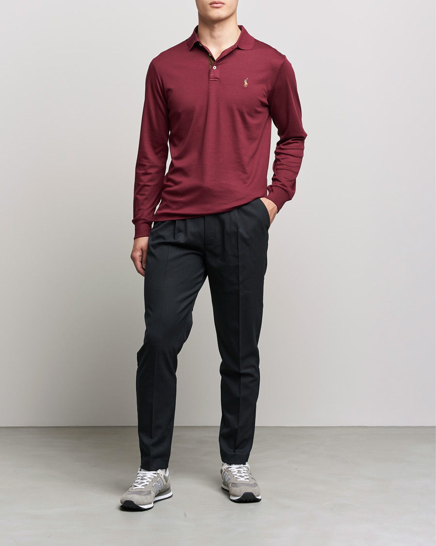 Homme | Pulls Et Tricots | Polo Ralph Lauren | Luxury Pima Cotton Long Sleeve Polo Classic Wine