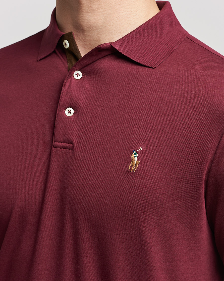 Homme | Pulls Et Tricots | Polo Ralph Lauren | Luxury Pima Cotton Long Sleeve Polo Classic Wine