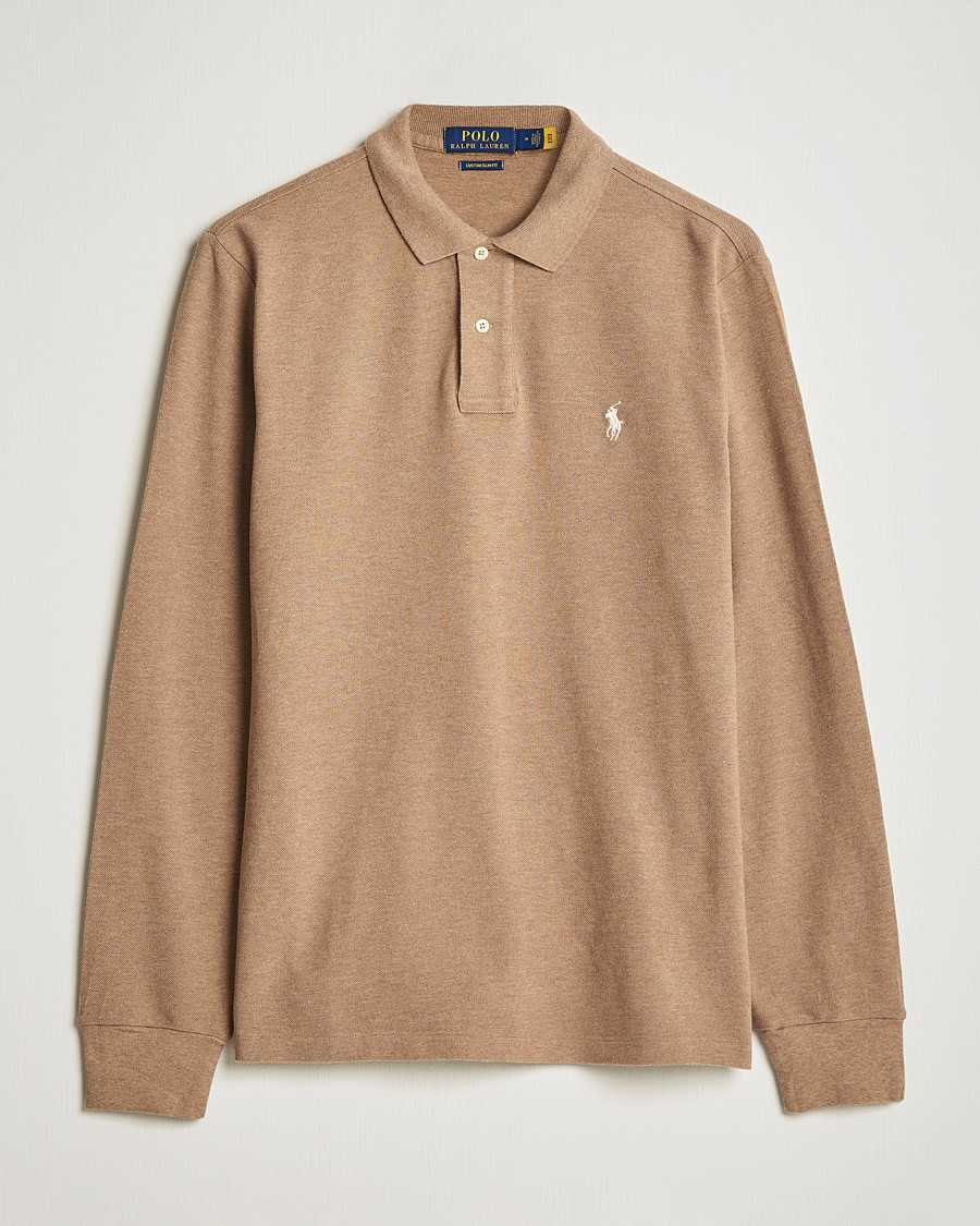 Homme | Pulls Et Tricots | Polo Ralph Lauren | Custom Slim Fit Long Sleeve Polo Italian Heather