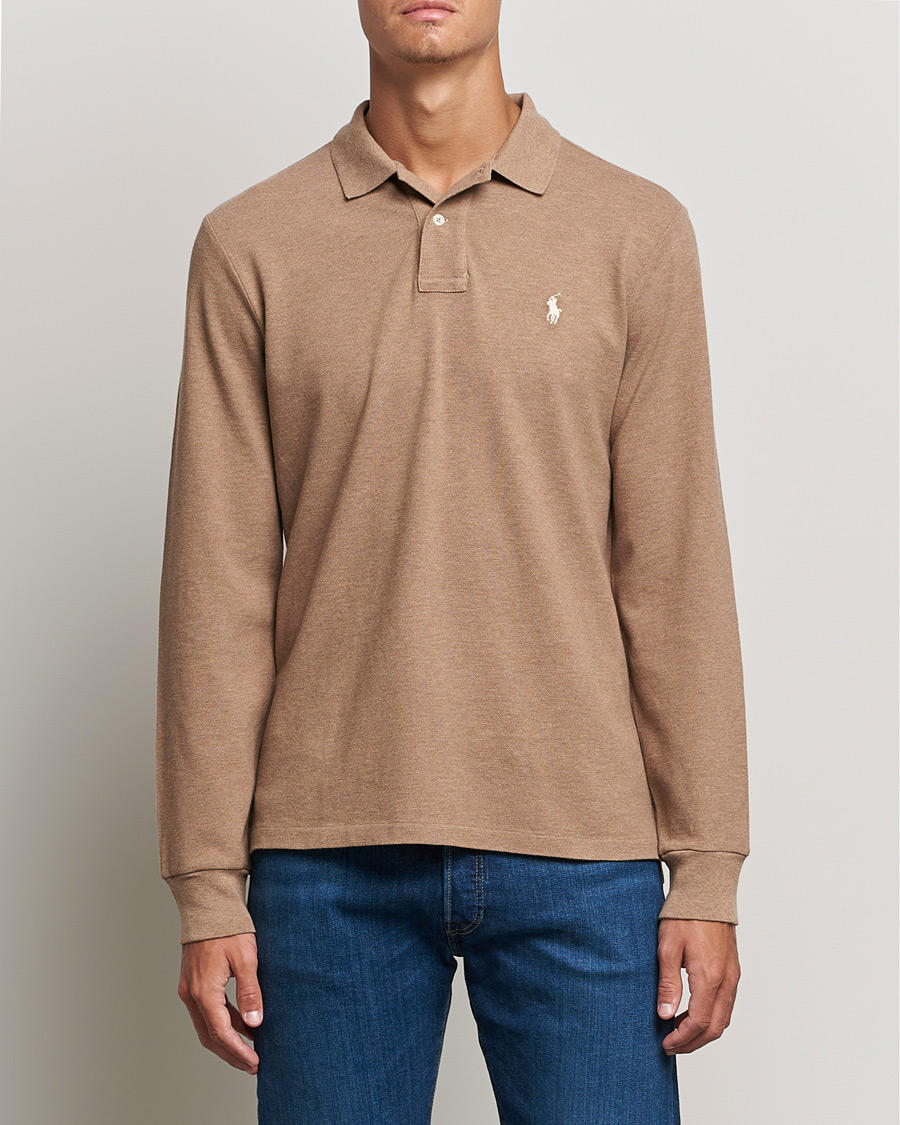 Homme | Pulls Et Tricots | Polo Ralph Lauren | Custom Slim Fit Long Sleeve Polo Italian Heather