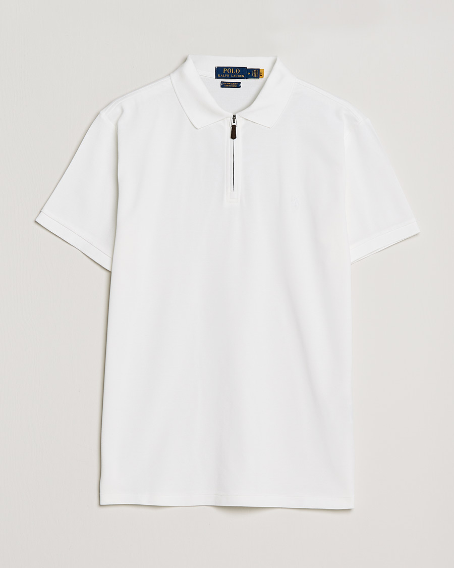 Homme | Polos | Polo Ralph Lauren | Custom Slim Fit Half Zip Polo White