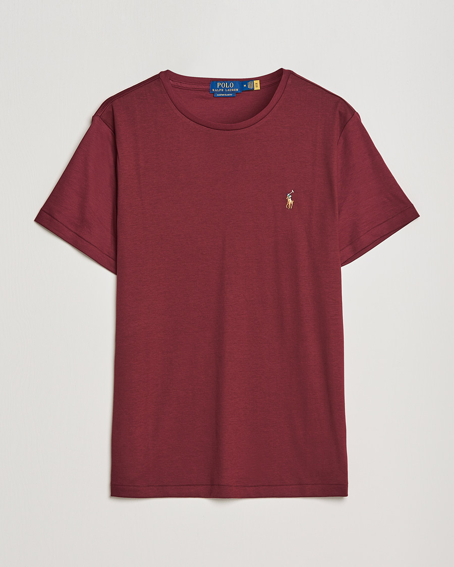 Homme | T-shirts | Polo Ralph Lauren | Luxury Pima Cotton Crew Neck Tee Classic Wine